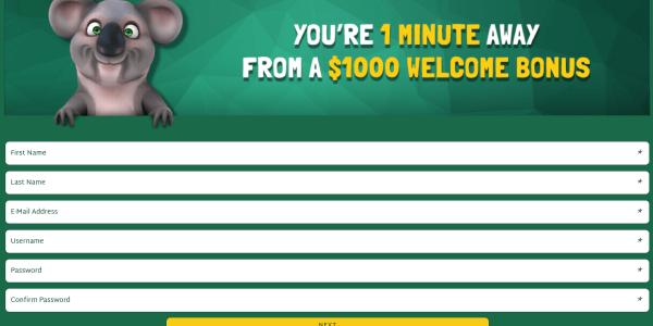 Fair Go Casino login page interface showing username and password fields